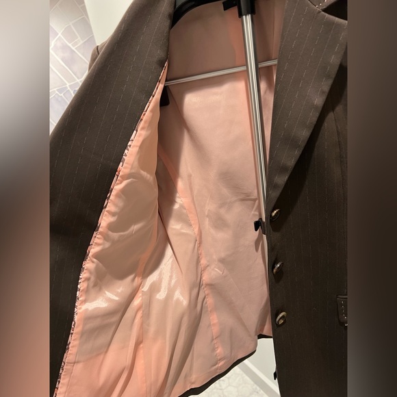 Elie Tahari brown and pink blazer - Picture 9 of 10